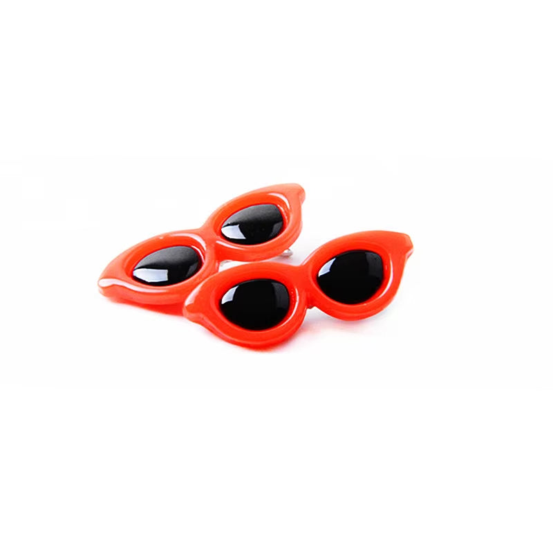 Heart-Shaped Pet Sunglasses Hair Clip – Cute Bow Hair Accessory for Dogs & Cats