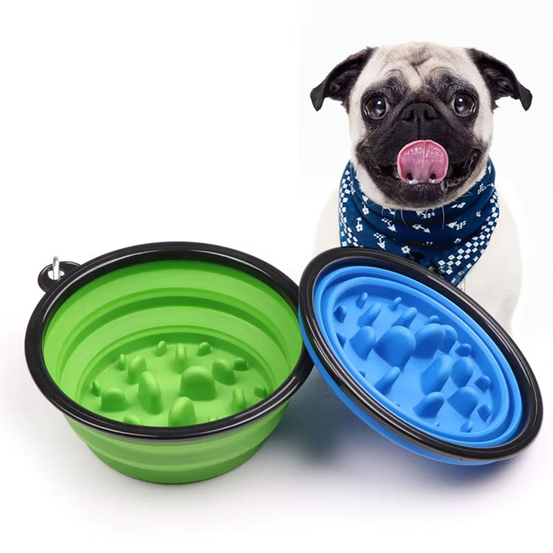Foldable Travel Dog Bowl – Portable Food & Water Feeder for Small and Large Dogs (350ml/1000ml)