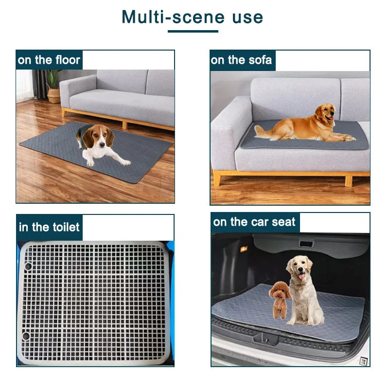 Reusable Dog Pee Pad Blanket – Washable Absorbent Puppy Training Mat & Pet Seat Cover