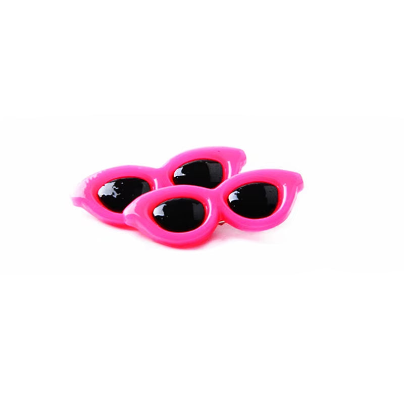 Heart-Shaped Pet Sunglasses Hair Clip – Cute Bow Hair Accessory for Dogs & Cats
