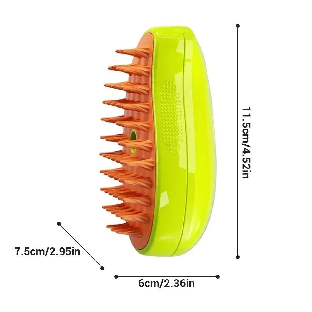 3-in-1 Electric Pet Grooming Tool with Steam Brush and Sprayer for Massage and Shedding Relief