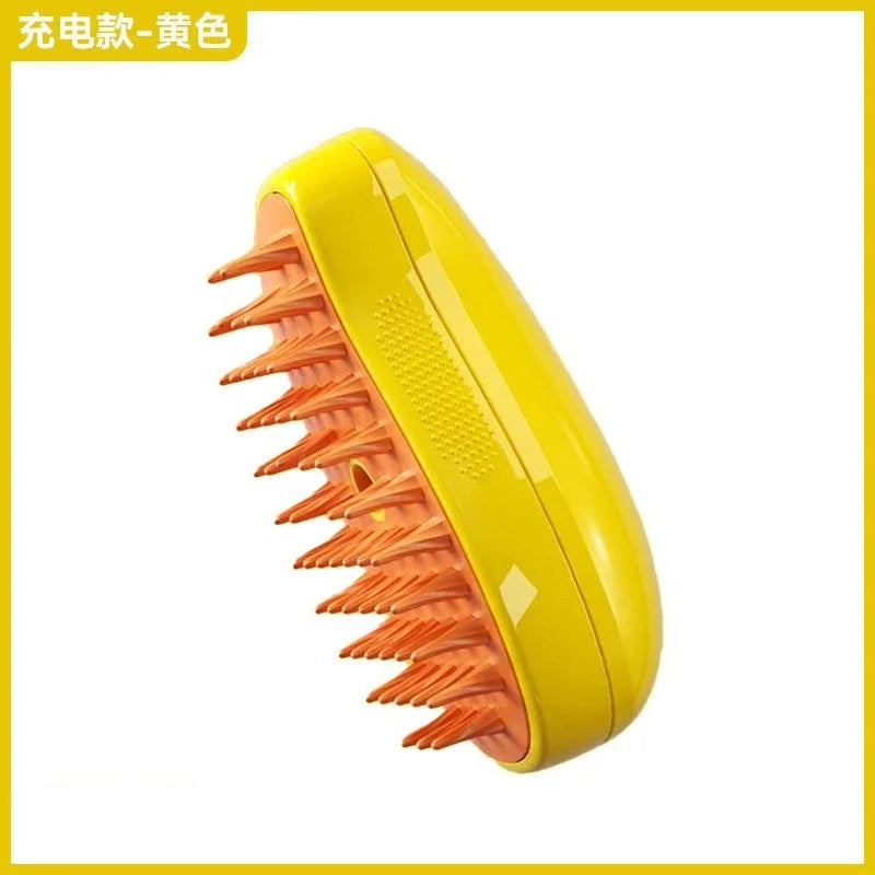 3-in-1 Electric Pet Grooming Tool with Steam Brush and Sprayer for Massage and Shedding Relief