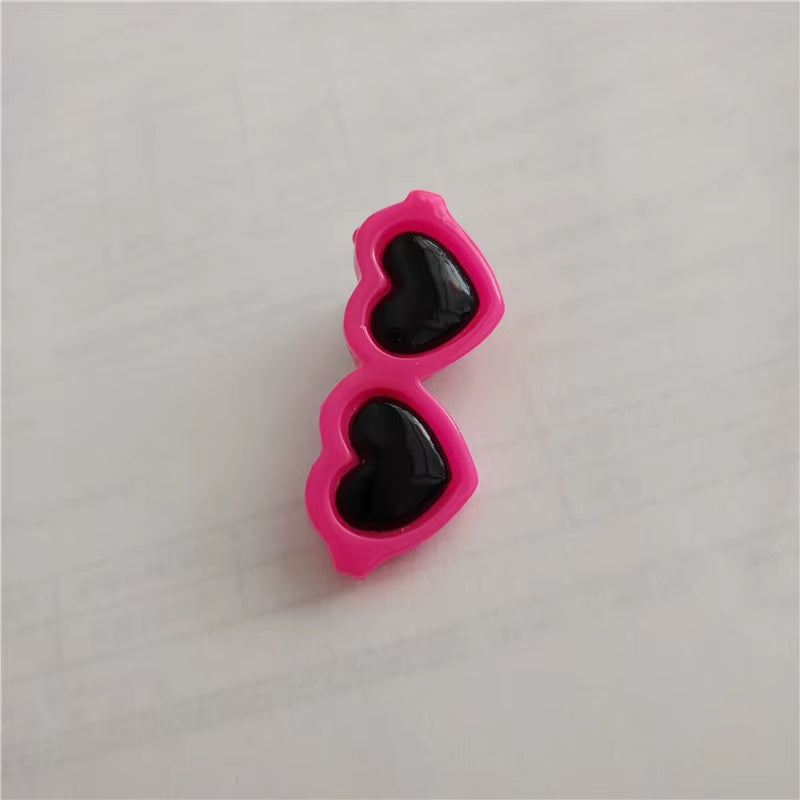 Heart-Shaped Pet Sunglasses Hair Clip – Cute Bow Hair Accessory for Dogs & Cats