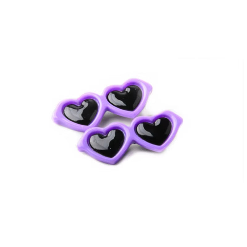 Heart-Shaped Pet Sunglasses Hair Clip – Cute Bow Hair Accessory for Dogs & Cats