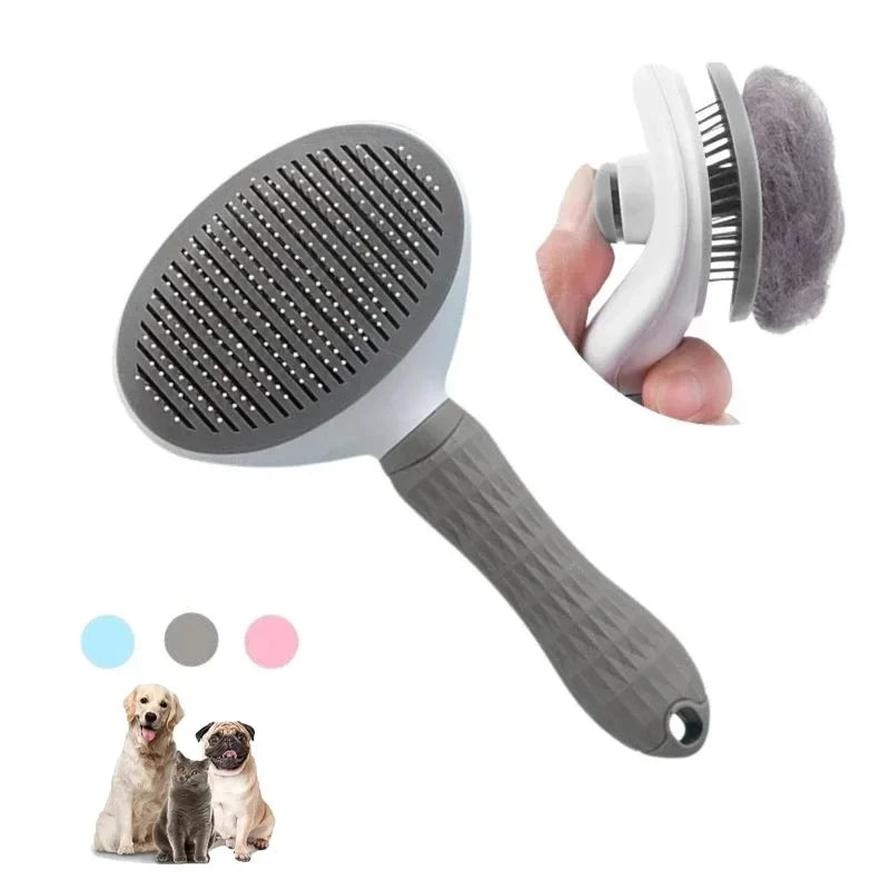 Premium Stainless Steel Pet Grooming Brush and Comb for Cats and Dogs - Ideal for Long Hair Care and Maintenance