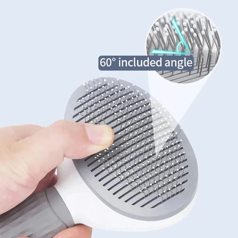 Premium Stainless Steel Pet Grooming Brush and Comb for Cats and Dogs - Ideal for Long Hair Care and Maintenance