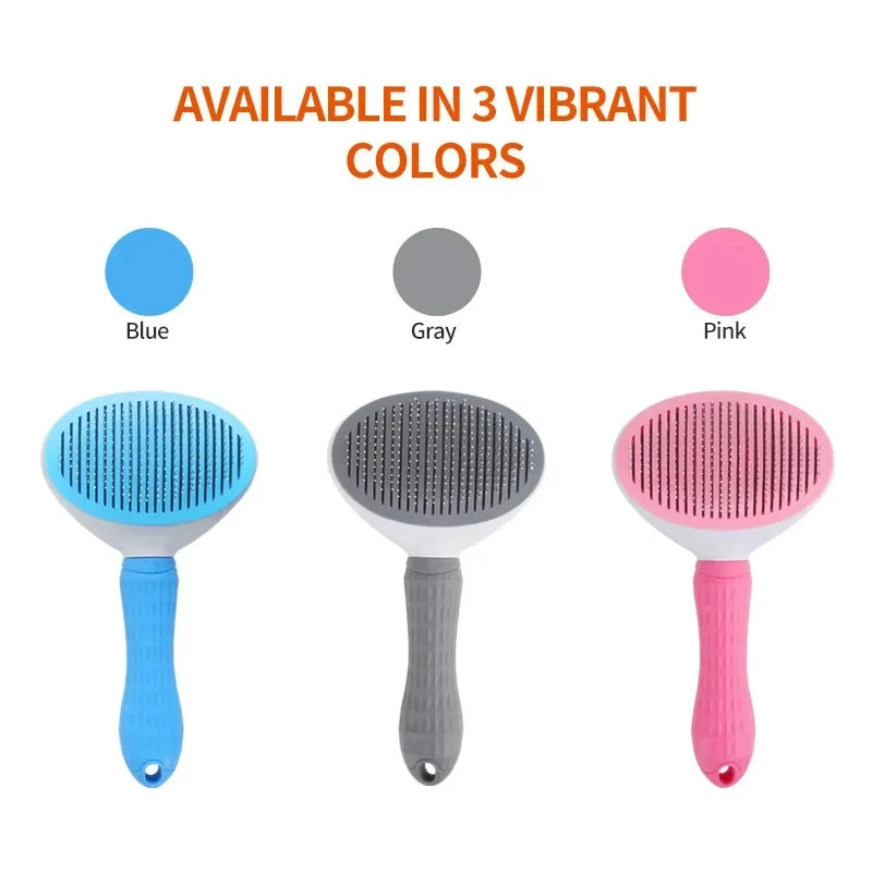 Premium Stainless Steel Pet Grooming Brush and Comb for Cats and Dogs - Ideal for Long Hair Care and Maintenance