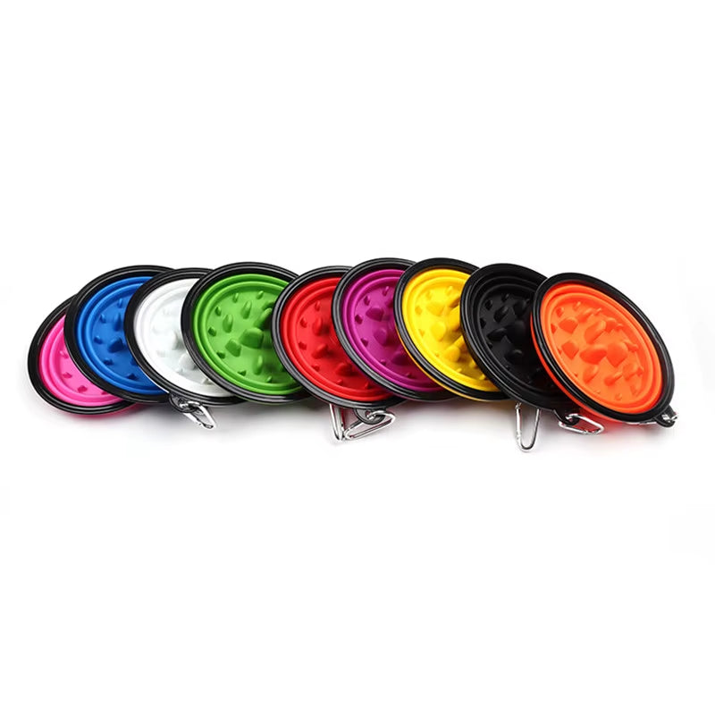 Foldable Travel Dog Bowl – Portable Food & Water Feeder for Small and Large Dogs (350ml/1000ml)