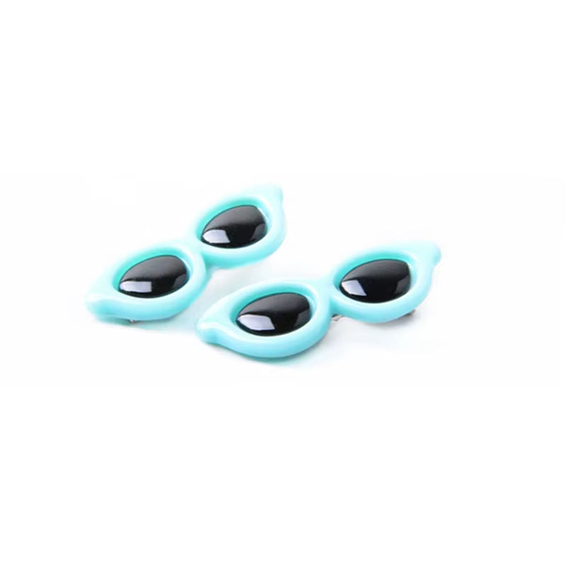 Heart-Shaped Pet Sunglasses Hair Clip – Cute Bow Hair Accessory for Dogs & Cats