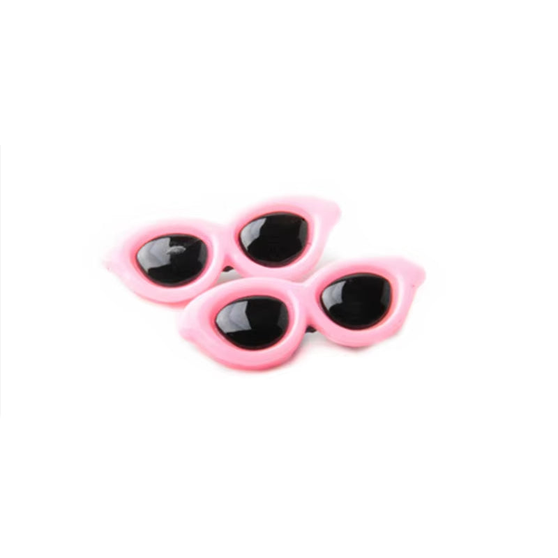 Heart-Shaped Pet Sunglasses Hair Clip – Cute Bow Hair Accessory for Dogs & Cats