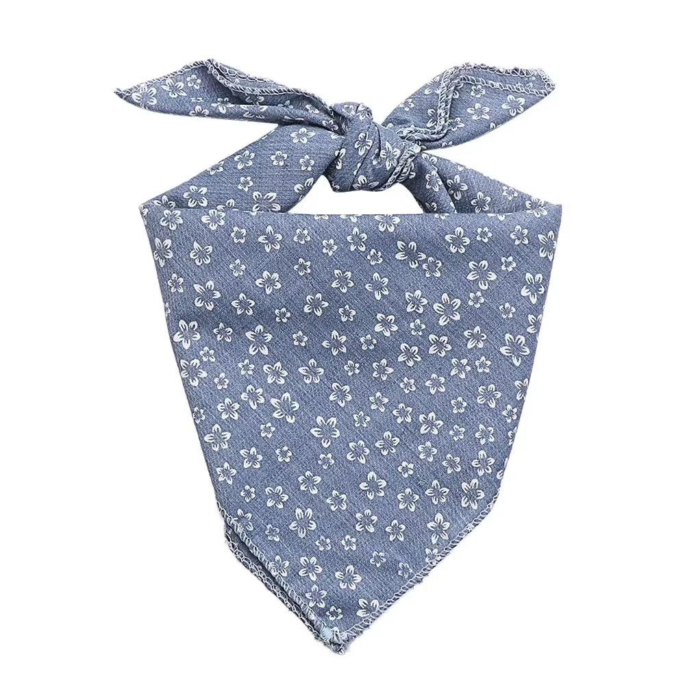 Plaid & Polka Dot Pet Bandana – Soft Cotton Dog Scarf & Bowtie Bib for Dogs and Cats