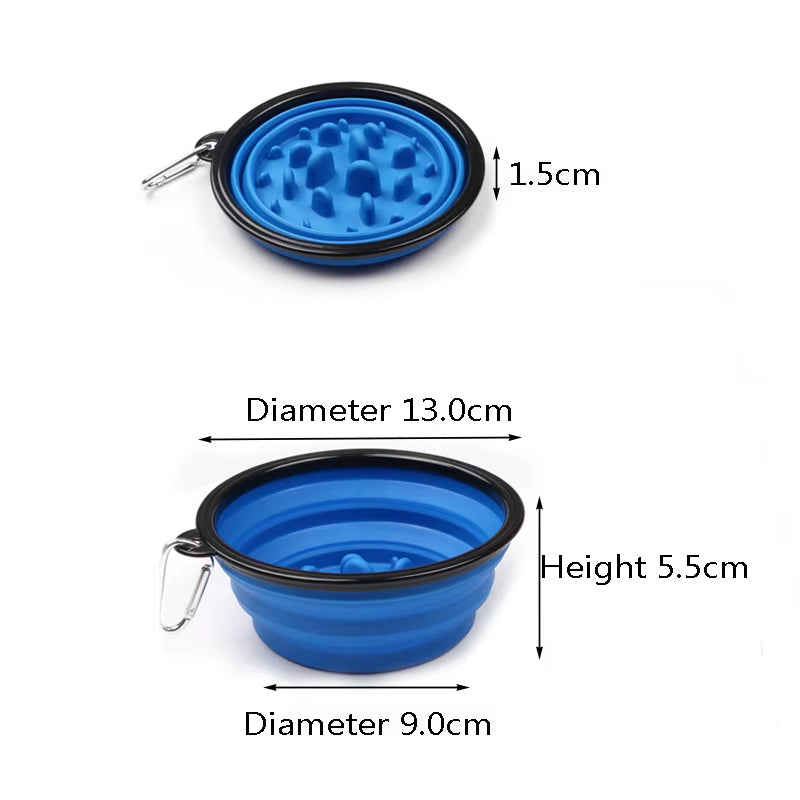 Foldable Travel Dog Bowl – Portable Food & Water Feeder for Small and Large Dogs (350ml/1000ml)