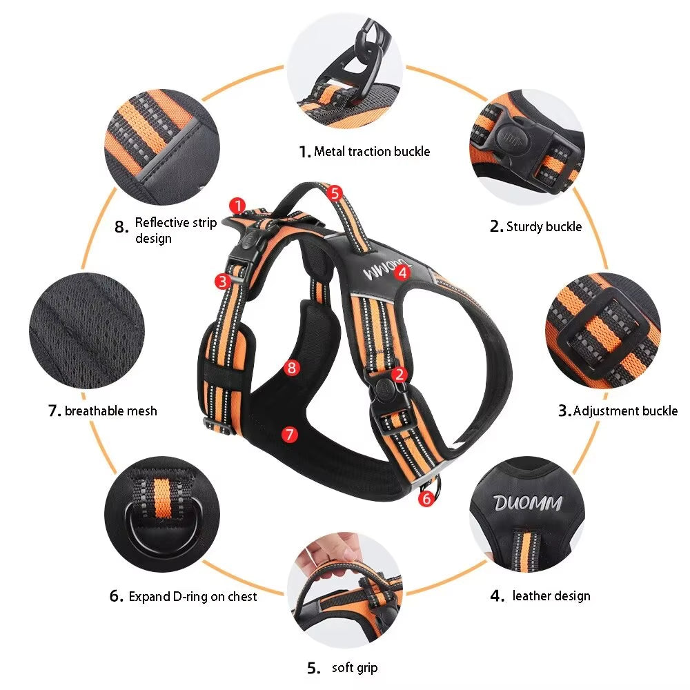 Strong Dog Harness Vest for Medium & Large Breeds – Comfortable & Secure Fit