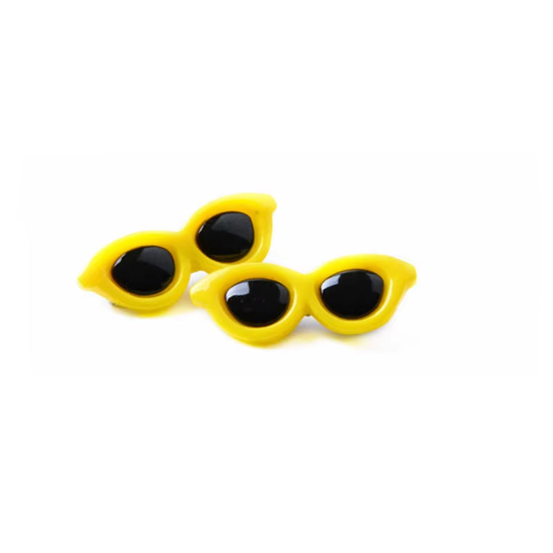 Heart-Shaped Pet Sunglasses Hair Clip – Cute Bow Hair Accessory for Dogs & Cats