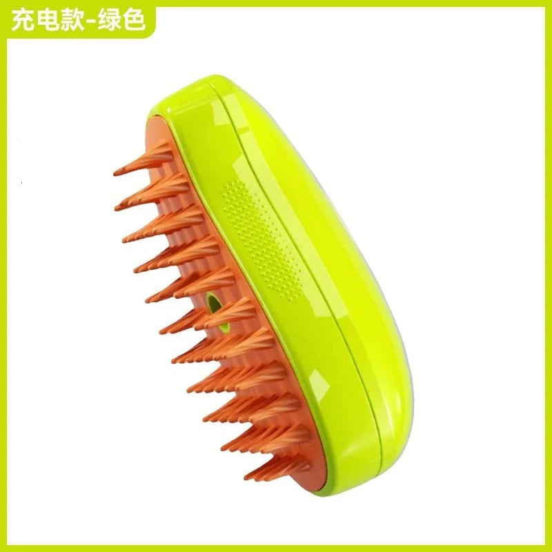3-in-1 Electric Pet Grooming Tool with Steam Brush and Sprayer for Massage and Shedding Relief